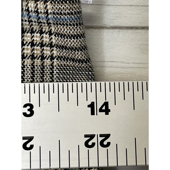 Nine West Pants Womens 2 Brown Plaid Straight High Rise Trousers Career Office - Picture 4 of 14